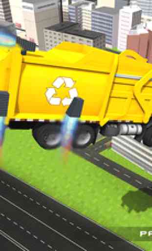 vrai camion poubelle volante 3D simulateur - conduite poubelle camion dans la ville 2