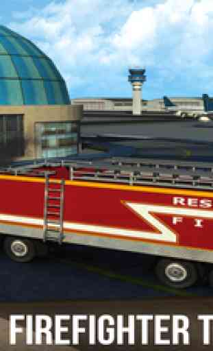Réel chauffeur de camion Aéroport: Urgence Pompier Sauvetage 4