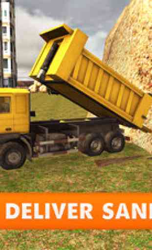 Sable Pelle Truck Simulator - véritable jeu 3D de construction de la grue 4
