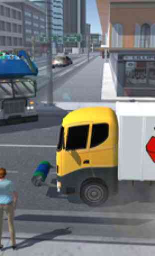 Route Des déchets Déverser un camion Chauffeur 4