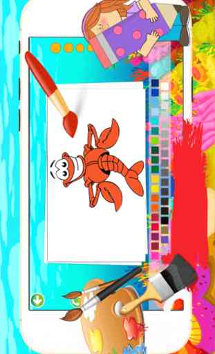 animaux marins colorant - tous dans 1 mignons jeux de pages livre de tirage des animaux, de la peinture et de la couleur pour les enfants 4