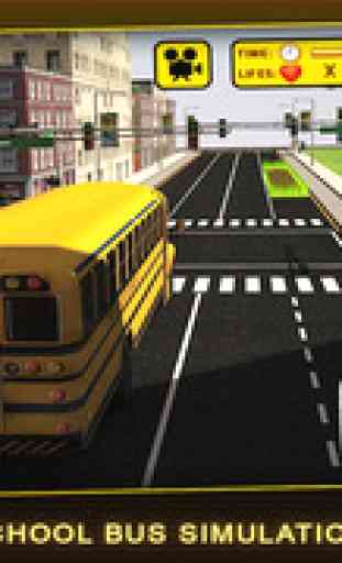 School Bus Simulator 3D - Lecteur fou dans la ville et relever des défis en matière de droits de stationnement pour les enfants le plaisir 2