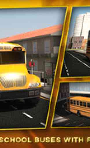 School Bus Simulator 3D - Lecteur fou dans la ville et relever des défis en matière de droits de stationnement pour les enfants le plaisir 4