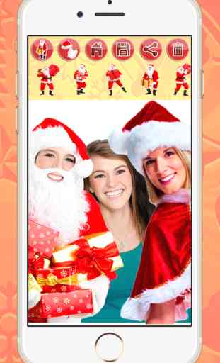 selfie avec le Père Noël - Prenez-vous des photos du Père Noël et ajouter des autocollants sur vos photos de Noël 1
