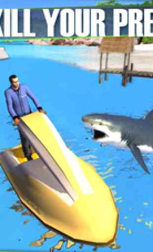 Shark Revanche Attaque Sim 3D - Big Fish Hunt Hungry & Sea Life Trésors dans les eaux profondes 2
