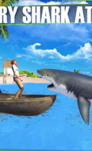 Shark Revanche Attaque Sim 3D - Big Fish Hunt Hungry & Sea Life Trésors dans les eaux profondes 3
