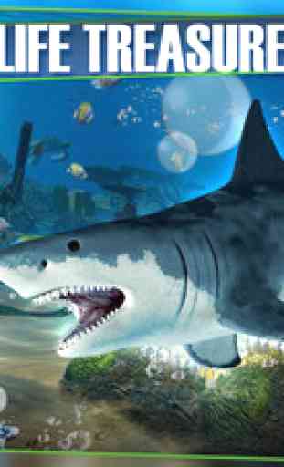 Shark Revanche Attaque Sim 3D - Big Fish Hunt Hungry & Sea Life Trésors dans les eaux profondes 4
