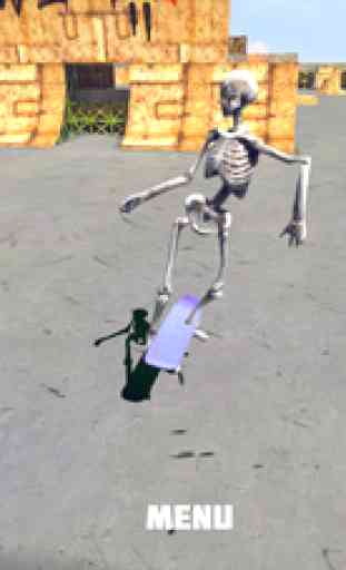 Planche à roulettes Squelette - Wacky Skateboard jeu! 3