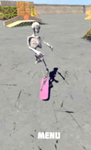 Planche à roulettes Squelette - Wacky Skateboard jeu! 4