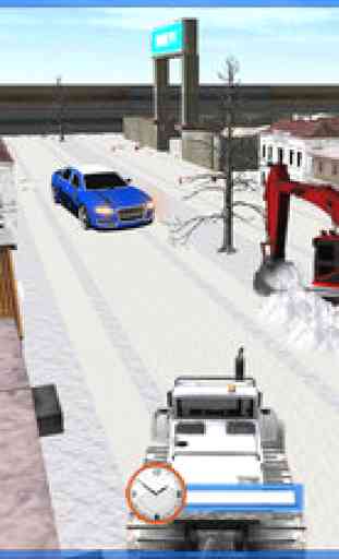 Chasse-neige Pelle Sim 3D - Heavy Truck & Opération de sauvetage Grues à Route nettoyage 1