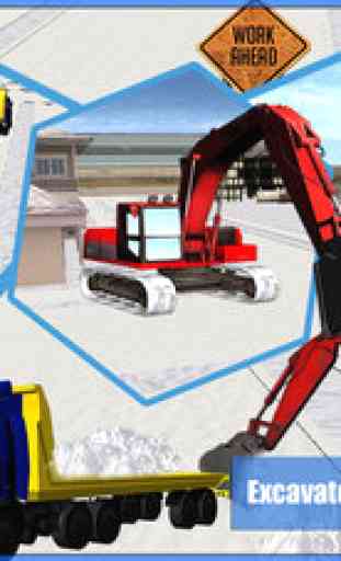 Chasse-neige Pelle Sim 3D - Heavy Truck & Opération de sauvetage Grues à Route nettoyage 2