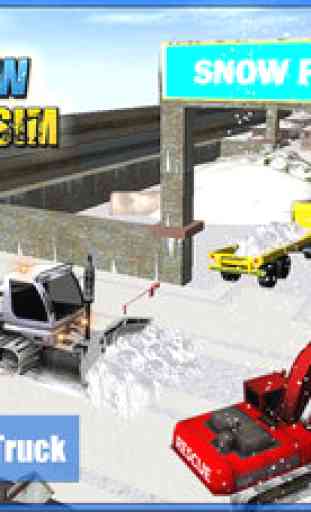 Chasse-neige Pelle Sim 3D - Heavy Truck & Opération de sauvetage Grues à Route nettoyage 3