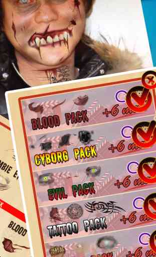 Movie Make Up Special Effects FREE: Create yourself as an evil zombie cyborg with tattoos! 2
