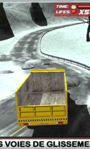 Neige simulateur de chauffeur de camion 3D - Conduisez la grande grue et éclaircir la glace de route gelée 3