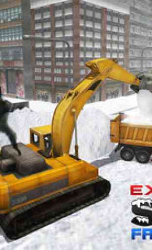 Neige Pelle Simulator 3D - camion lourd jeu de l'opérateur 4