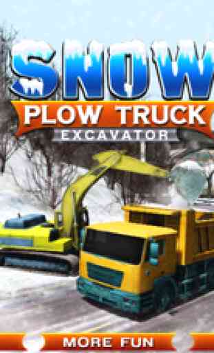 Snow Plow Truck Excavator 1