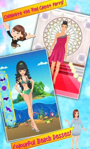 super star party girl dress up - piscine, formel, fêtes sur la plage et tapis rouge défilé de mode jeu 3