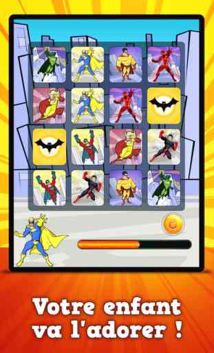 Les super héros : jeux de paires pour enfants 2