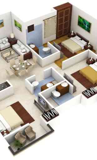 Plan de maison en 3D 3