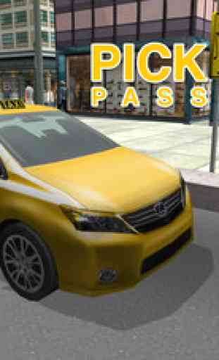 simulateur de chauffeur de taxi - jaune cabine de conduite et de stationnement jeu de simulation 3