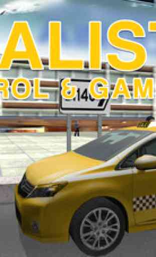 simulateur de chauffeur de taxi - jaune cabine de conduite et de stationnement jeu de simulation 4