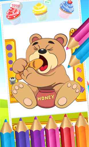 Teddy Bear Coloring Book Dessin pour enfants Jeux 1