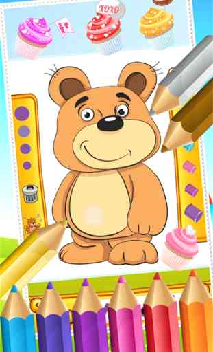Teddy Bear Coloring Book Dessin pour enfants Jeux 3