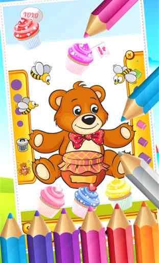 Teddy Bear Coloring Book Dessin pour enfants Jeux 4