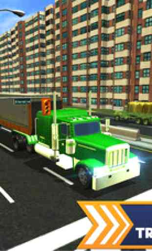 Camion remorque simulateur - Transport de conteneurs de fret et jeu de conduite 2
