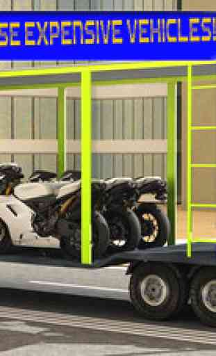 simulateur de moto 3D chauffeur de camion de transport de marchandises 3