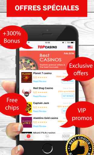 Top Casino - Offres et Coupons Top Casinos et machines à sous gratuites Jeux 2