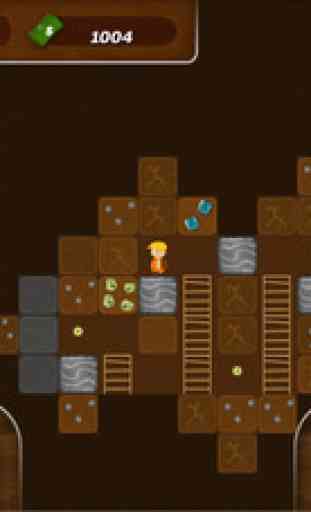 Treasure Miner - Explore a deep 2d gold mine in this mega digging and mining sandbox adventure as a gemstone digger 3
