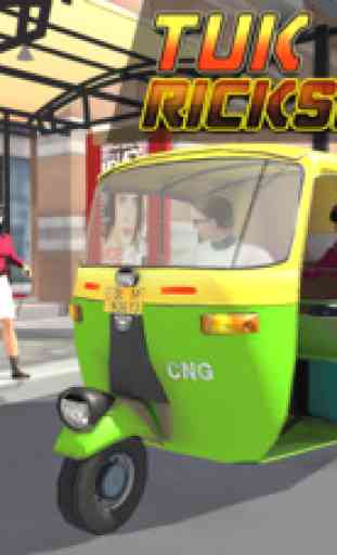 Tuk Tuk Auto Rickshaw Taxi Driver 3D Simulator: Crazy Driving dans la ville de Rush 1