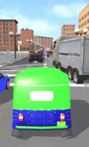 Tuk Tuk Auto Rickshaw Taxi Driver 3D Simulator: Crazy Driving dans la ville de Rush 3