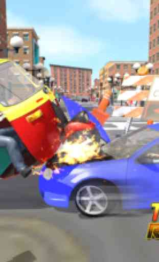 Tuk Tuk Auto Rickshaw Taxi Driver 3D Simulator: Crazy Driving dans la ville de Rush 4