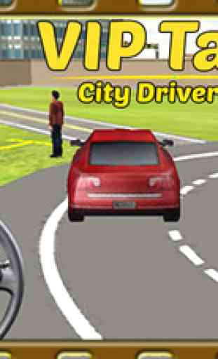 Chauffeur de taxi VIP simulateur 3D de ville - parking et passagers pick & drop 4