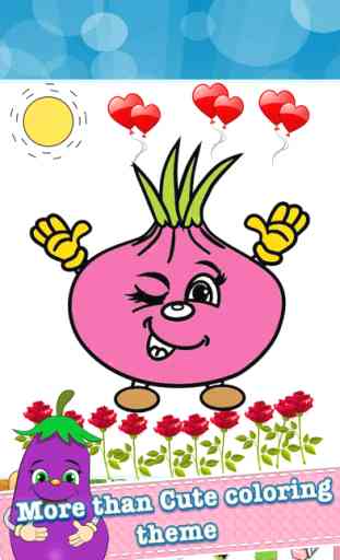 Livre Coloriage Dessin Légumes - caricature mignonne art idées pages pour les enfants 4