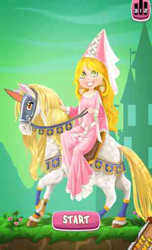 Princesse cavalière de licorne - Coureur château extrêmement rapide gratuit 1
