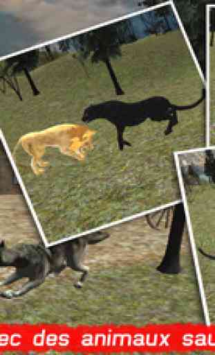 Attaque de panthère noire sauvage simulateur 3D - chasser le zèbre, cerfs et autres animaux en safari 2