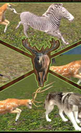 Cerfs sauvages vengeance simulateur 3D - contrôler le cerf fou et briser les animaux 1