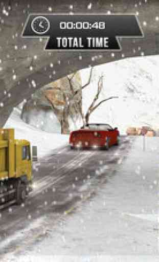 l'hiver la neige euro chauffeur de camion à benne 3D 1