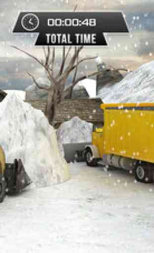 l'hiver la neige euro chauffeur de camion à benne 3D 2