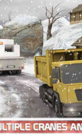 l'hiver la neige euro chauffeur de camion à benne 3D 4