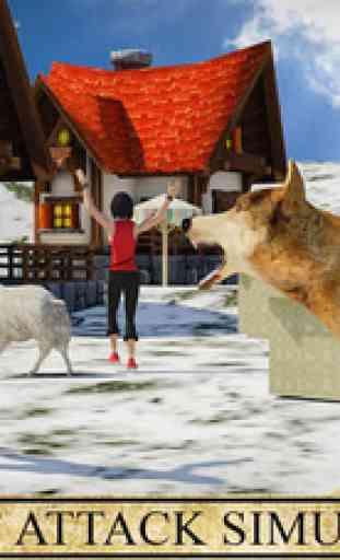 Loup Simulator 3D - Revenge of Beast animaux sauvages et la chasse au gibier d'attaque en hiver Snow Farm 3