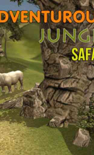 Simulateur rhinocéros chasseur sauvage - traquer les animaux dans cette jungle jeu de tir de simulation 4
