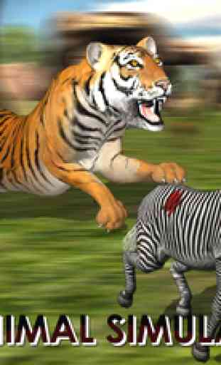 Tigre sauvage Jungle Hunt 3D - réel Sibérie Bête Attaque Deer dans Safari animaux Simulator Jeu 2