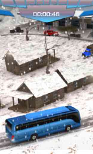 ville d'hiver hors route bus colline simulateur de conduite 3D 2