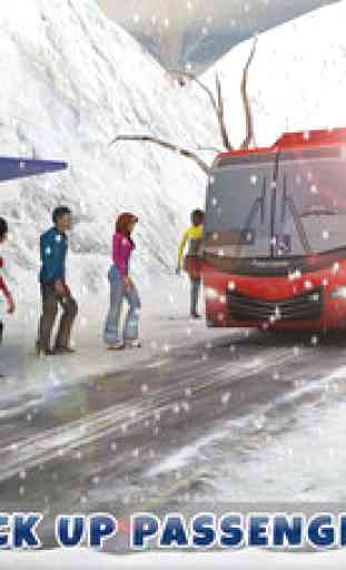 ville d'hiver hors route bus colline simulateur de conduite 3D 3