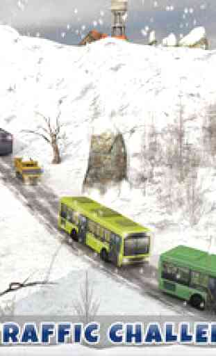 ville d'hiver hors route bus colline simulateur de conduite 3D 4