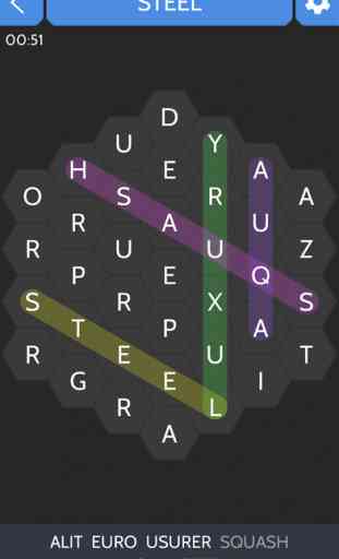 Mots Mêlés hexagonal - Puzzles gratuits (Word Search) 3